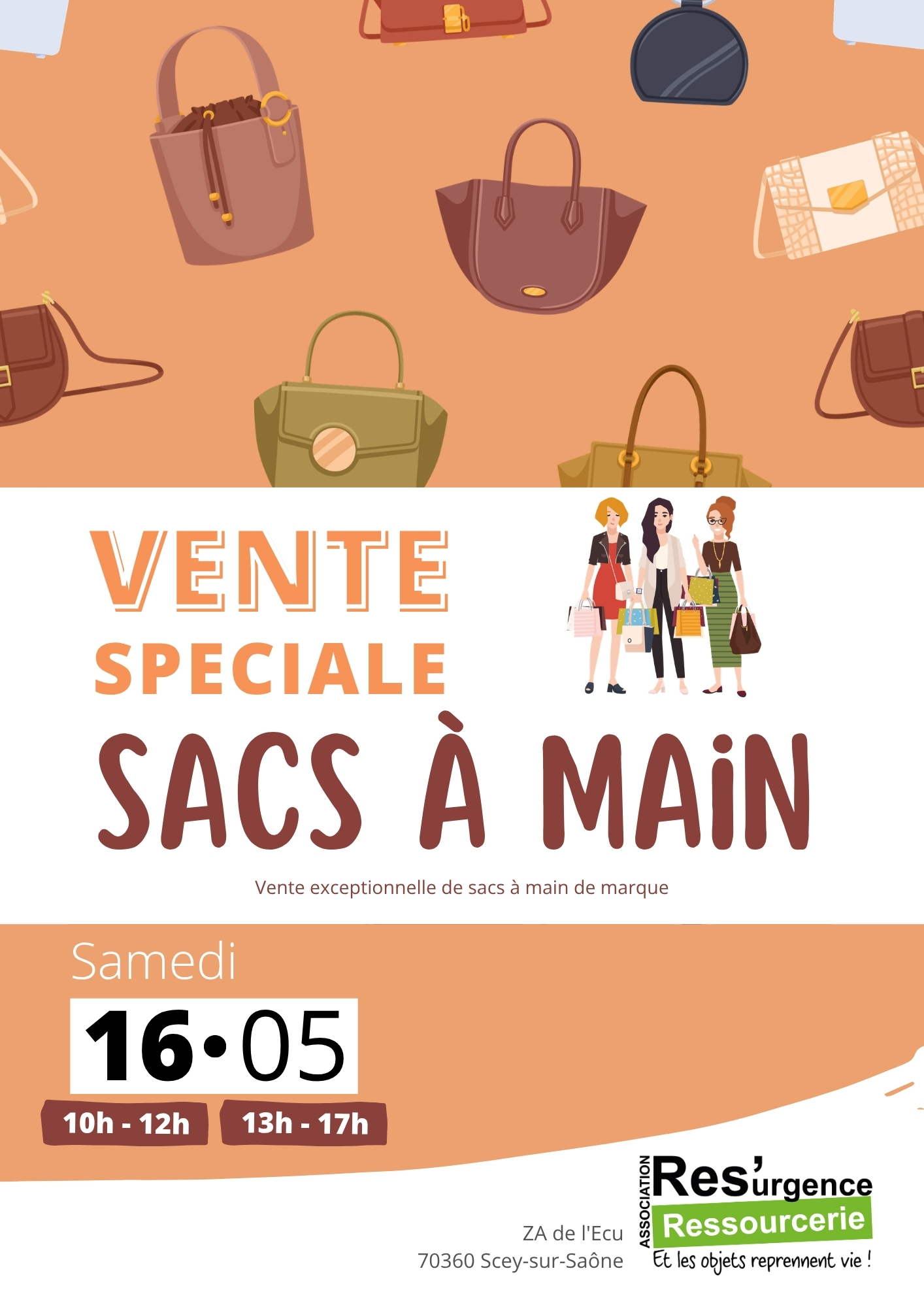 Vente spéciale sacs à main — visuel événement
