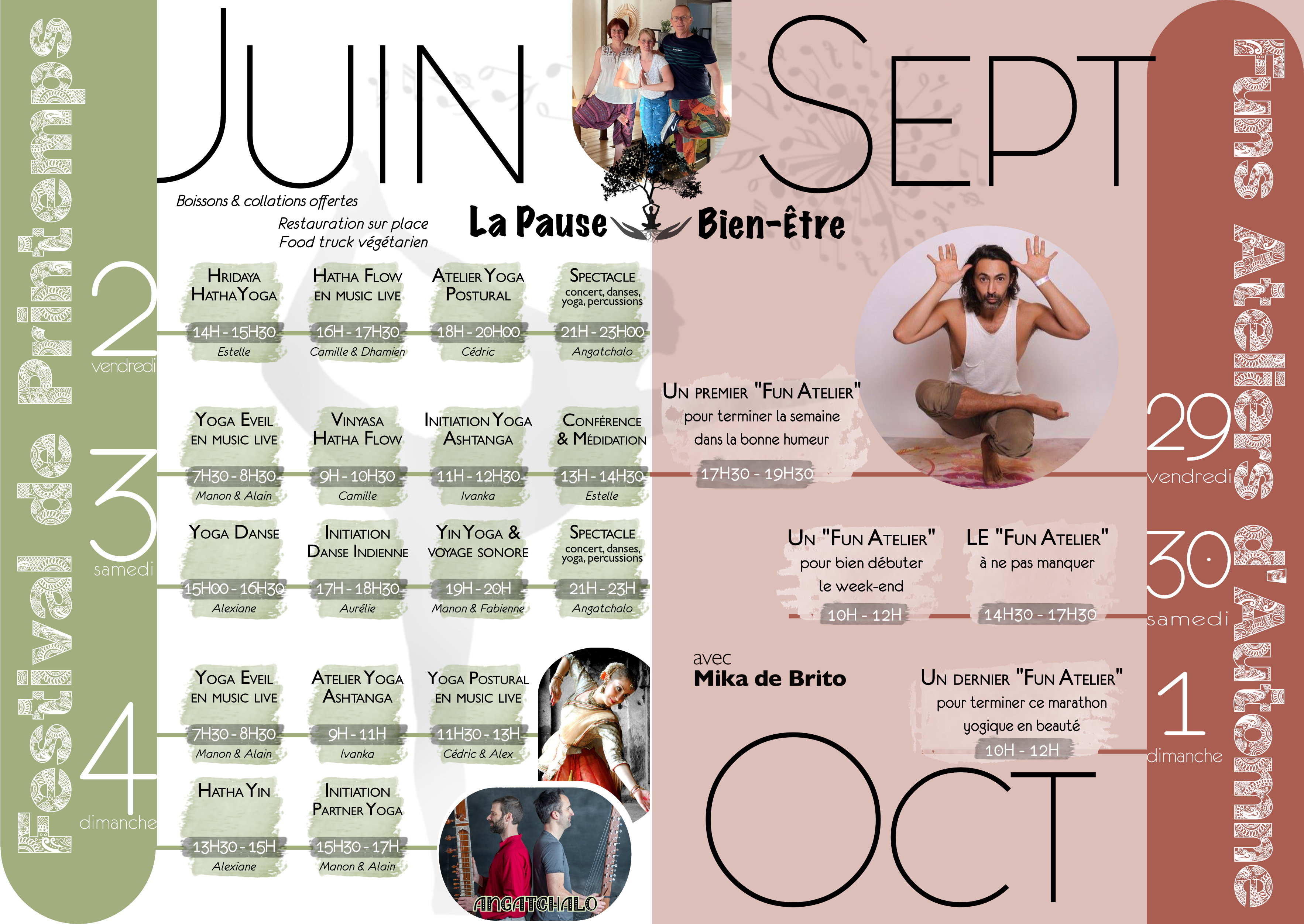 Programme du festival Yoga et Musique 2023