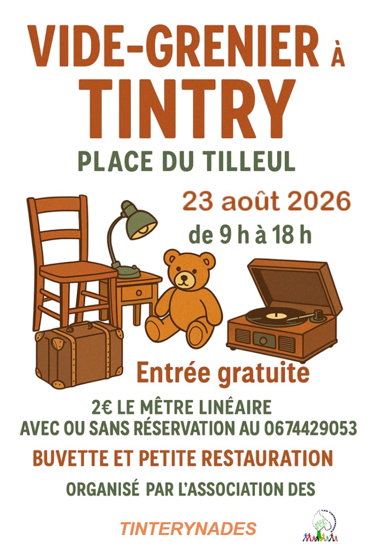 Vide grenier Les Tinterynades — visuel événement