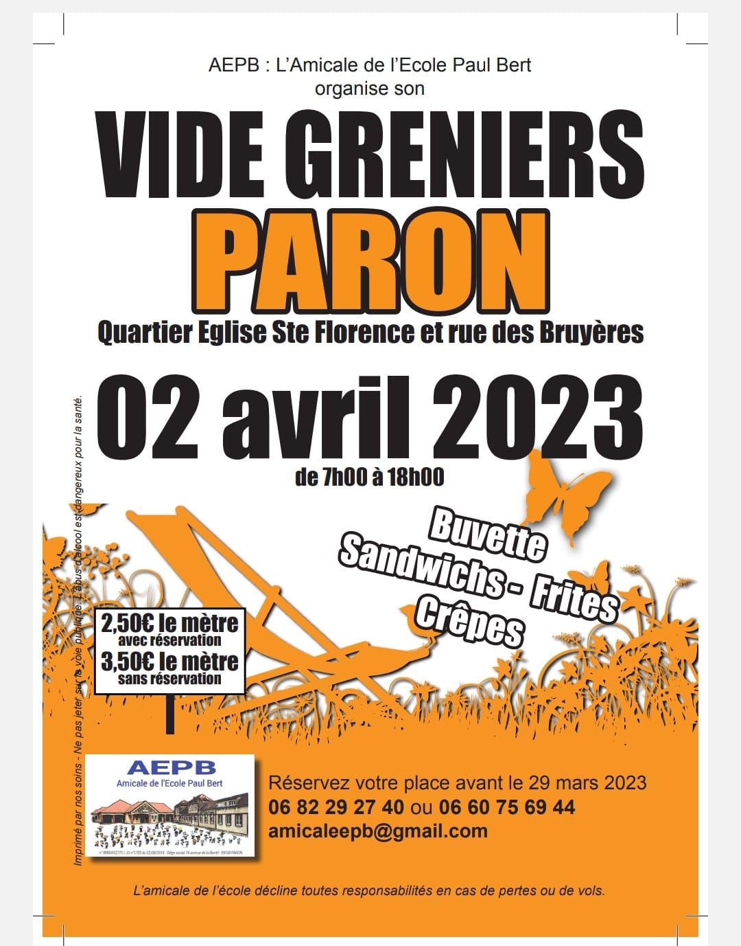 Vide grenier à Paron 
