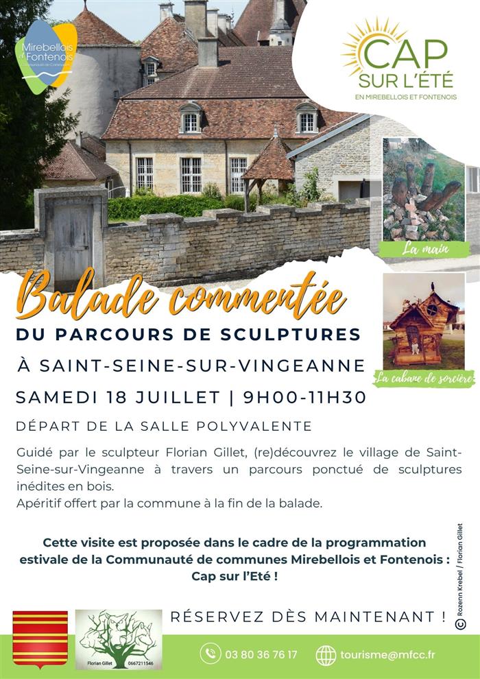 Visite commentée du parcours des sculptures en bois de Saint-Seine-sur-Vingeanne