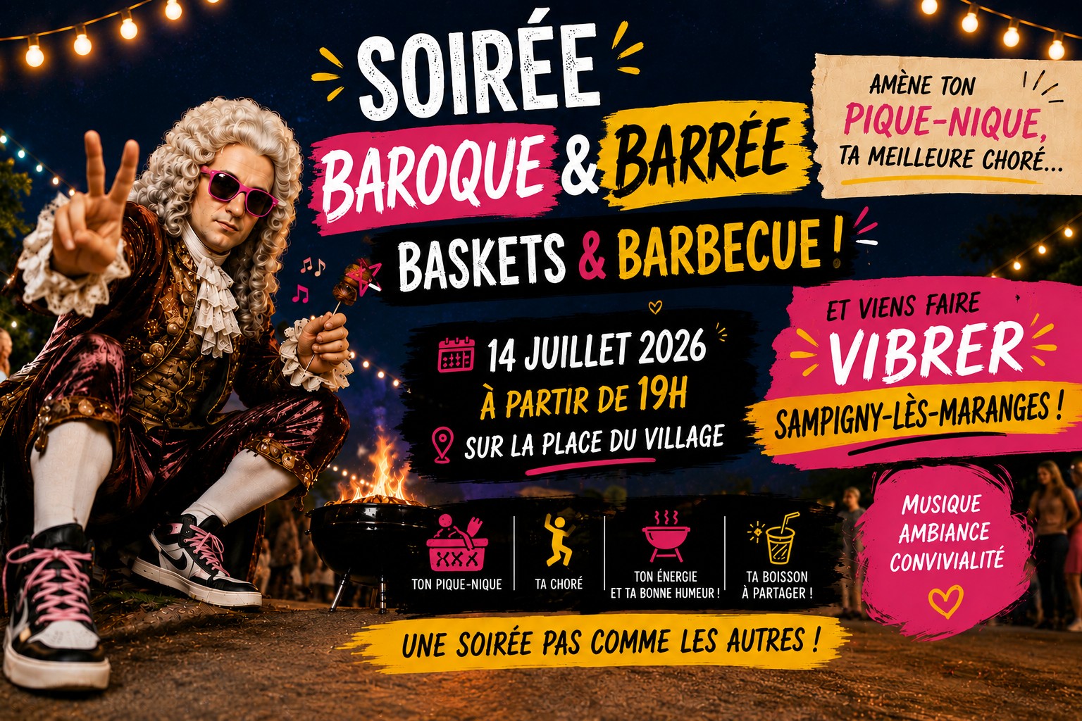 Soirée baroque & barrée - baskets & barbecue