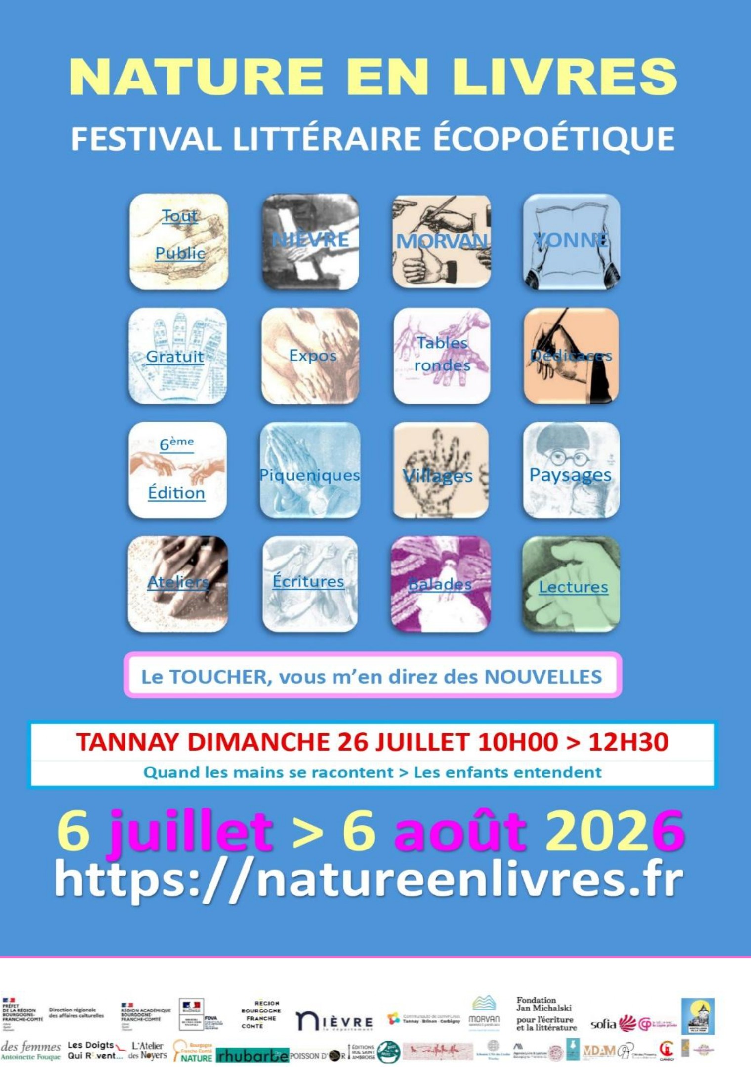 Nature en livres accorde une grande place aux enfants à Tannay, dimanche 26 juillet
Quand les mains racontent avec le festival Nature en Livres