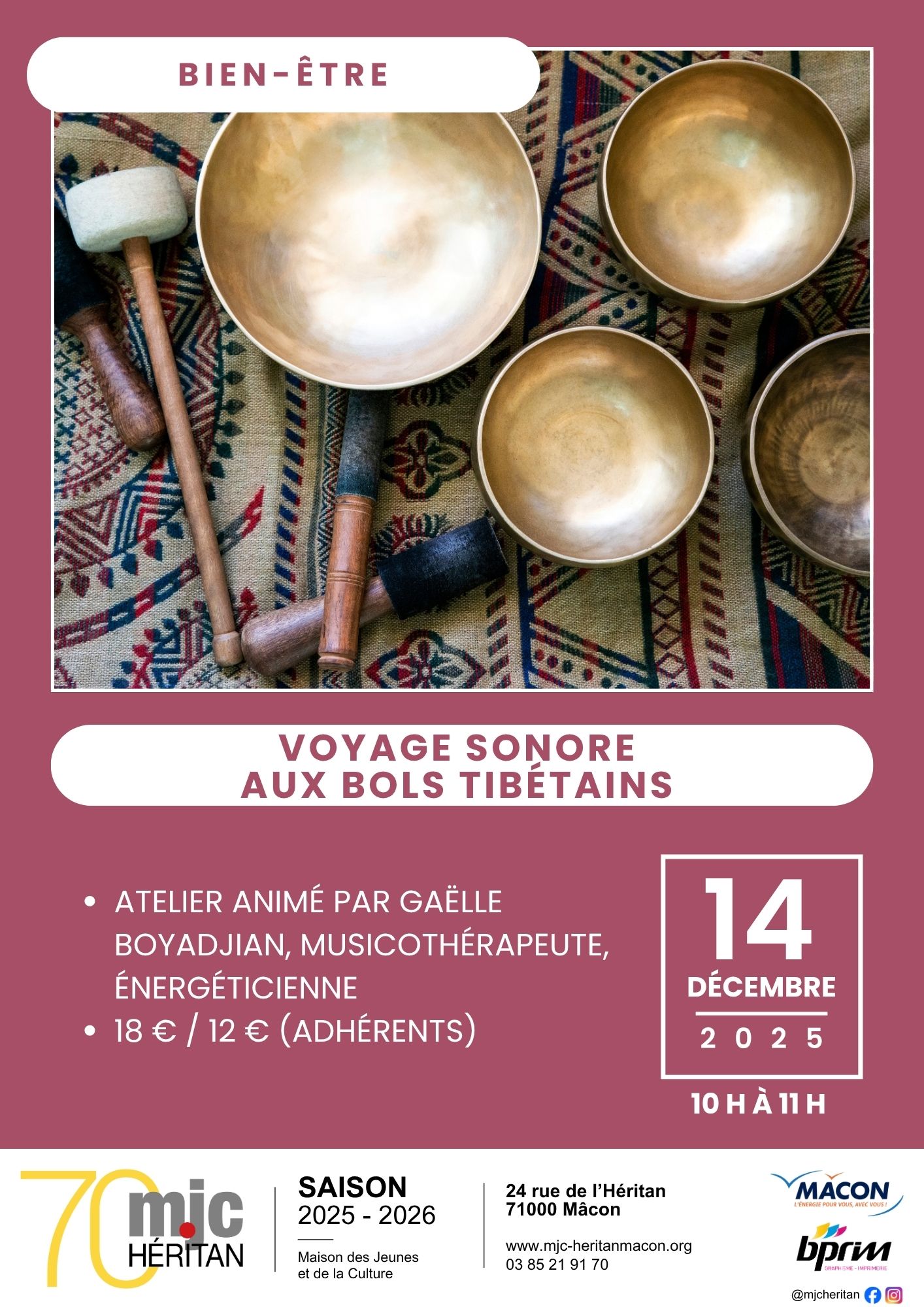 Voyage sonore aux bols tibétains