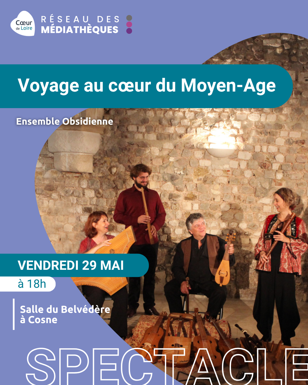 Voyage au cœur du Moyen-Age par l’Ensemble musical Obsidienne — visuel événement