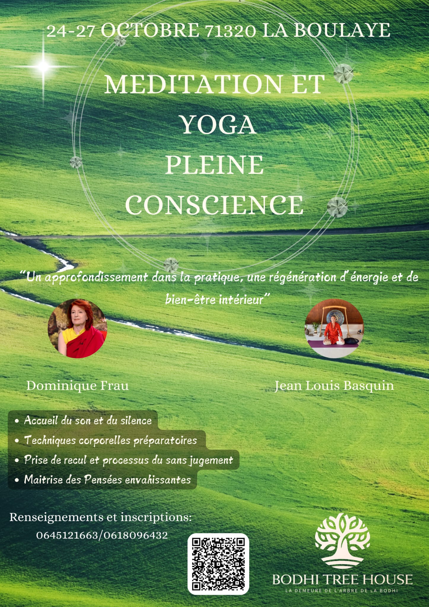 Stage de méditation et yoga pleine conscience