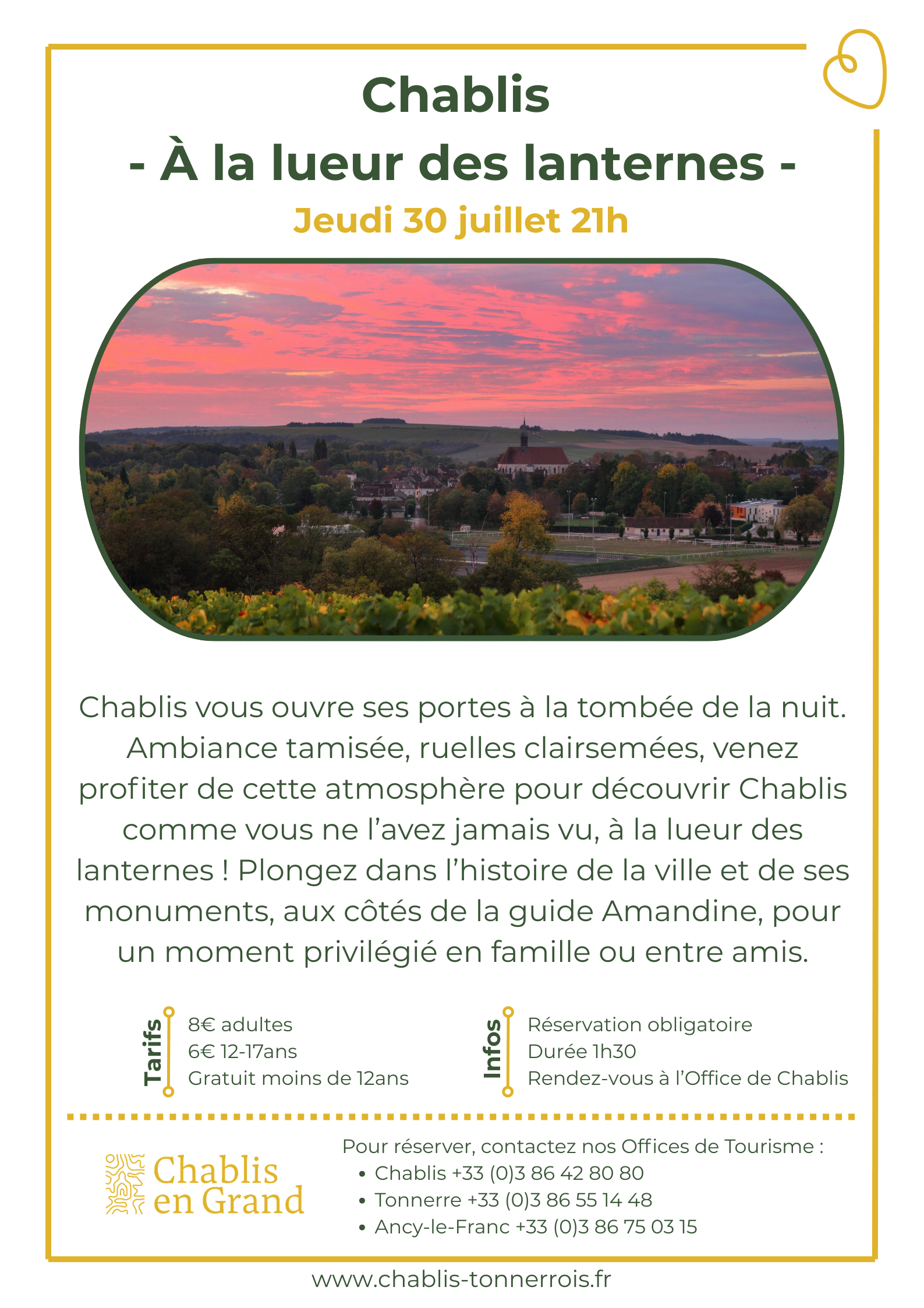 Chablis à la lueur des lanternes