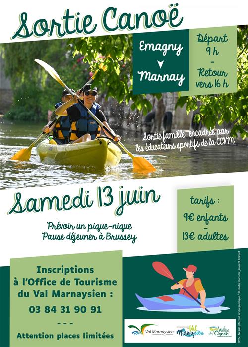 Sortie Famille : descente de l'Ognon en cano&euml;