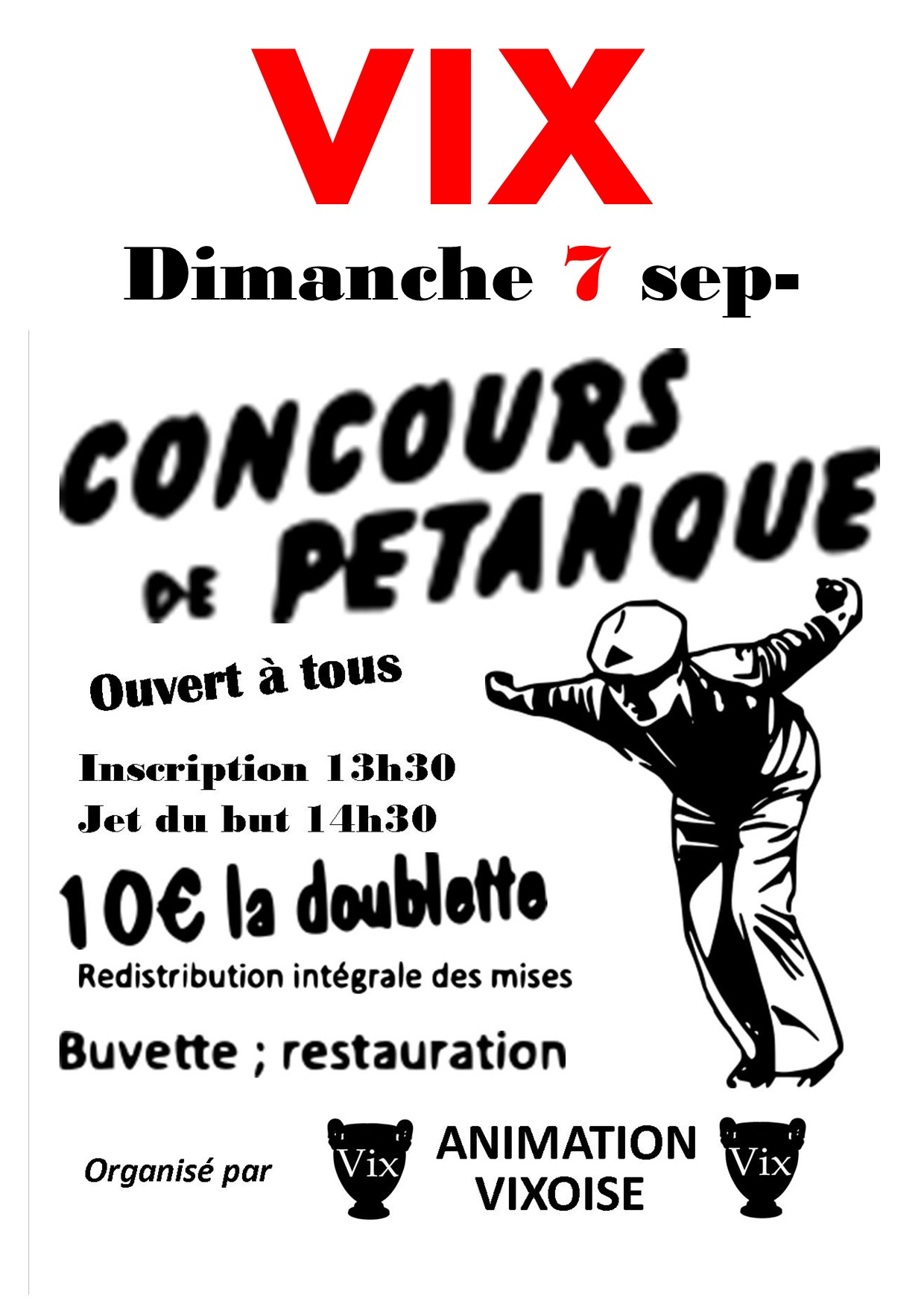 afficge concours de pétanques 2025