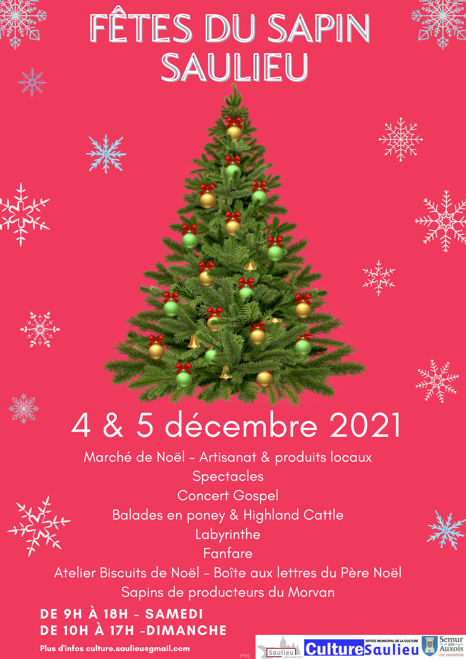 Poster photo de Noël illustrée artisan bleu