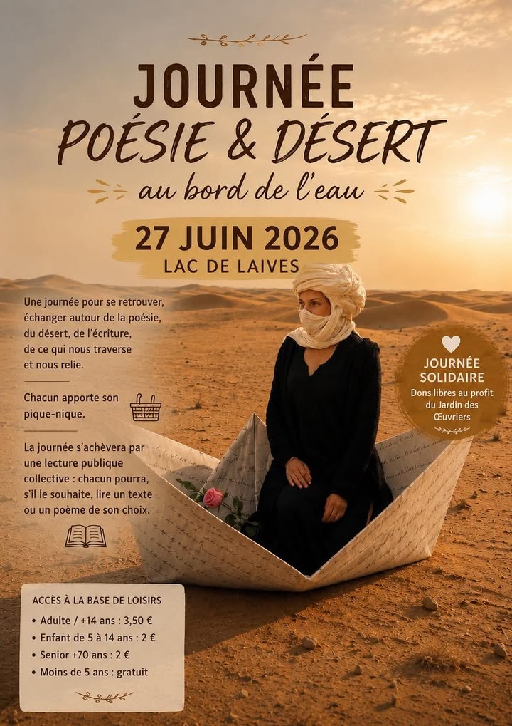 Journée poésie & désert au bord de l'eau