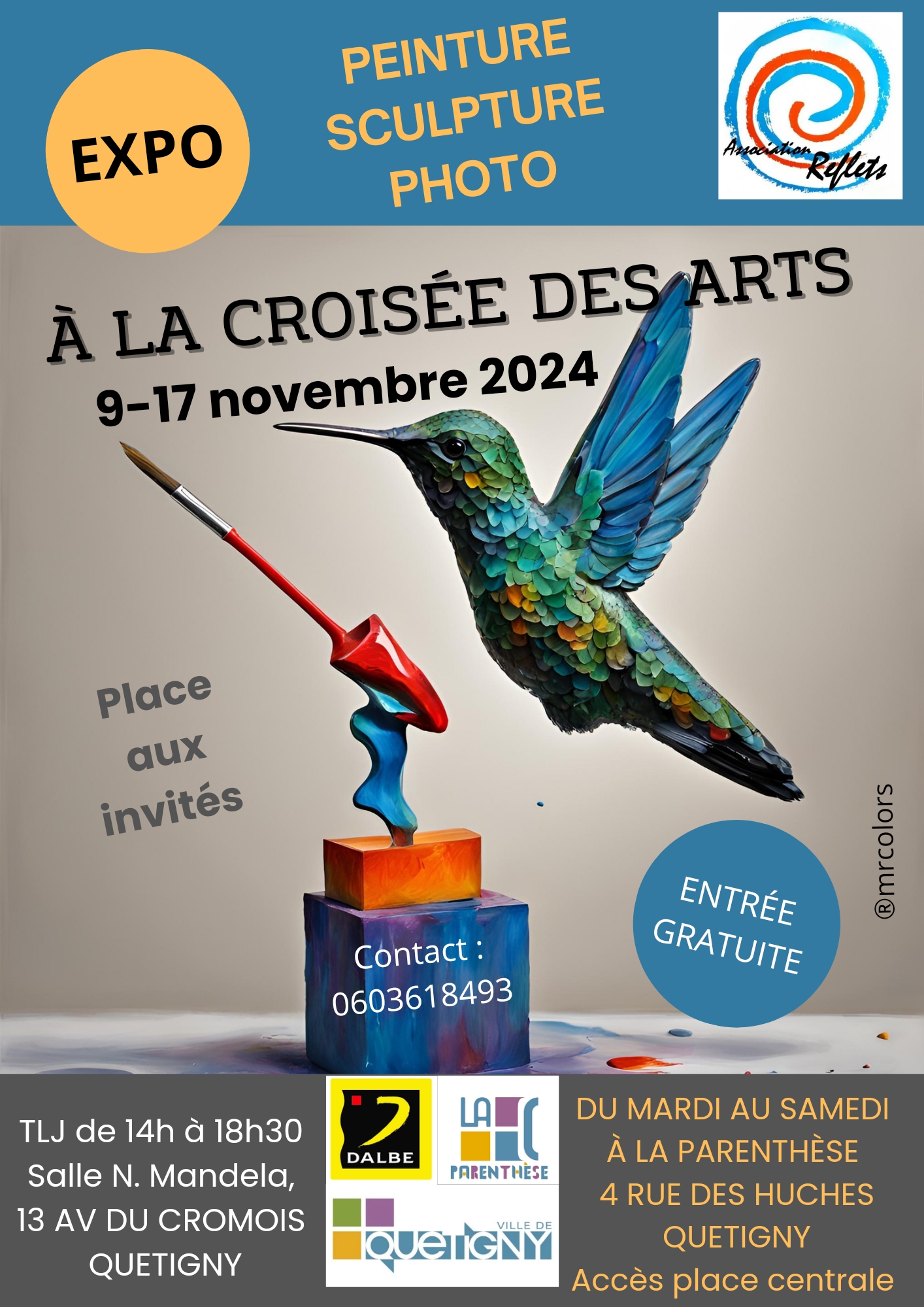 affiche A la croisee des arts EXPO