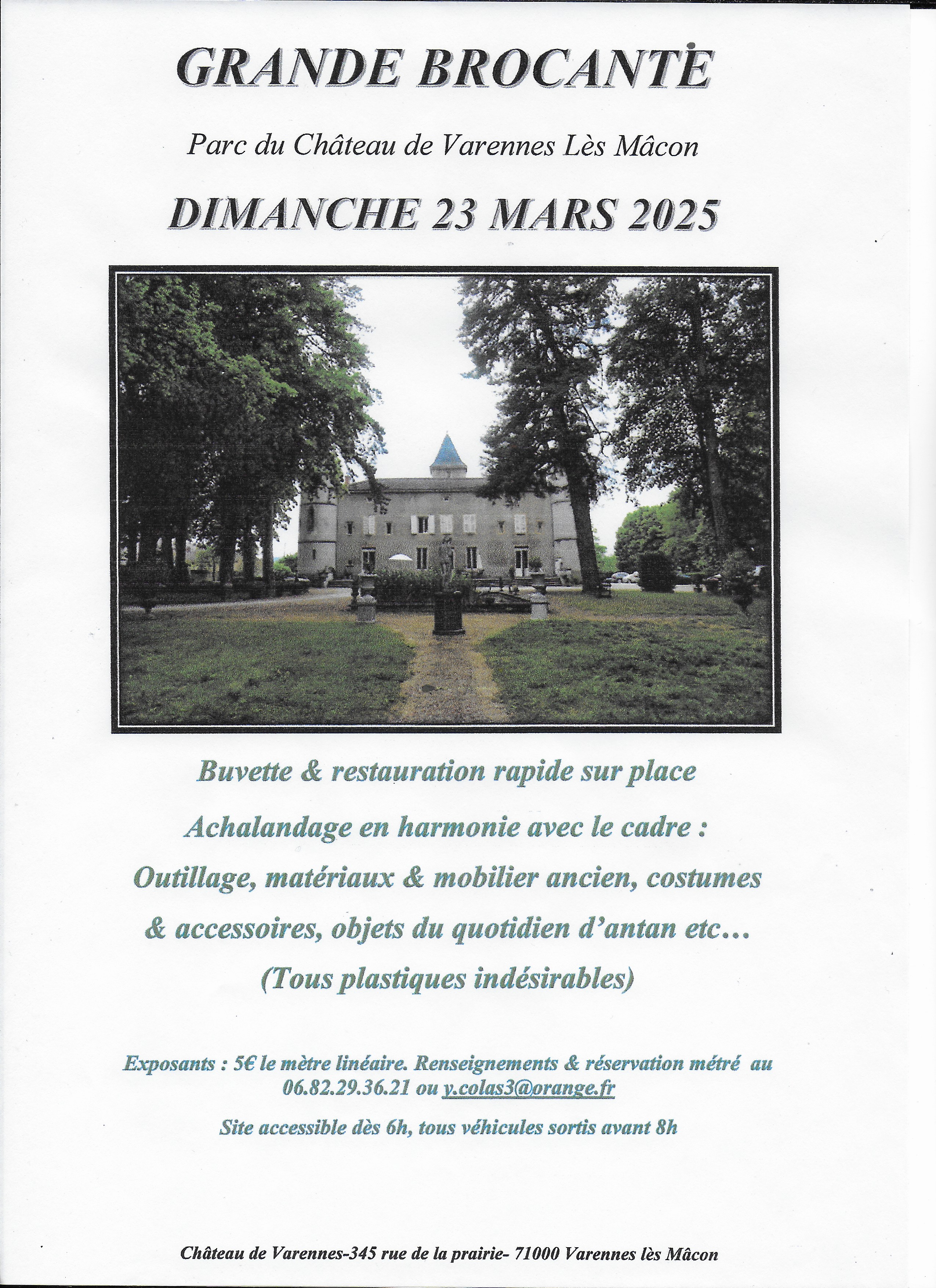 affiche Brocante Varennes