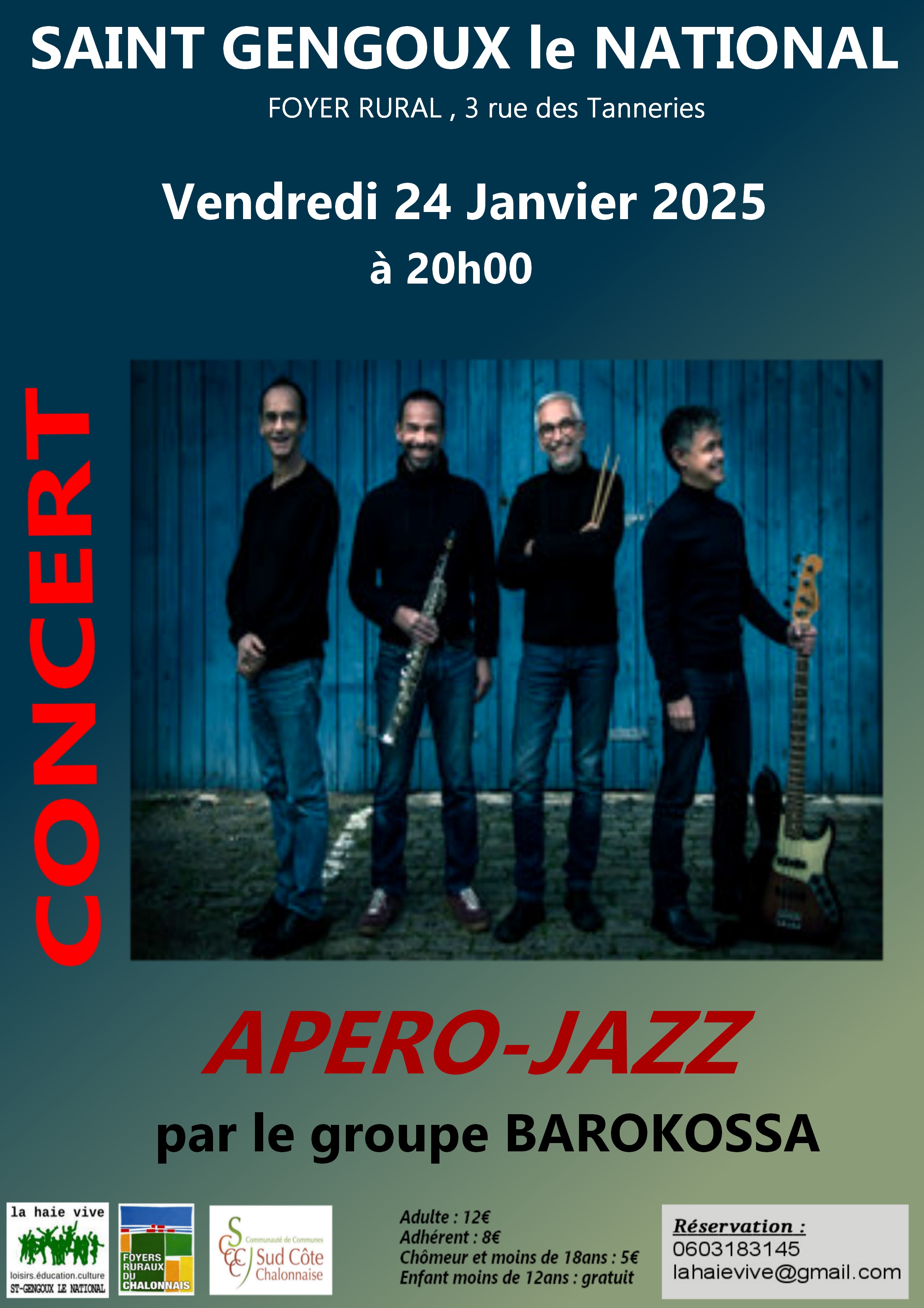 Apero Jazz avec le groupe BAROKOSSA