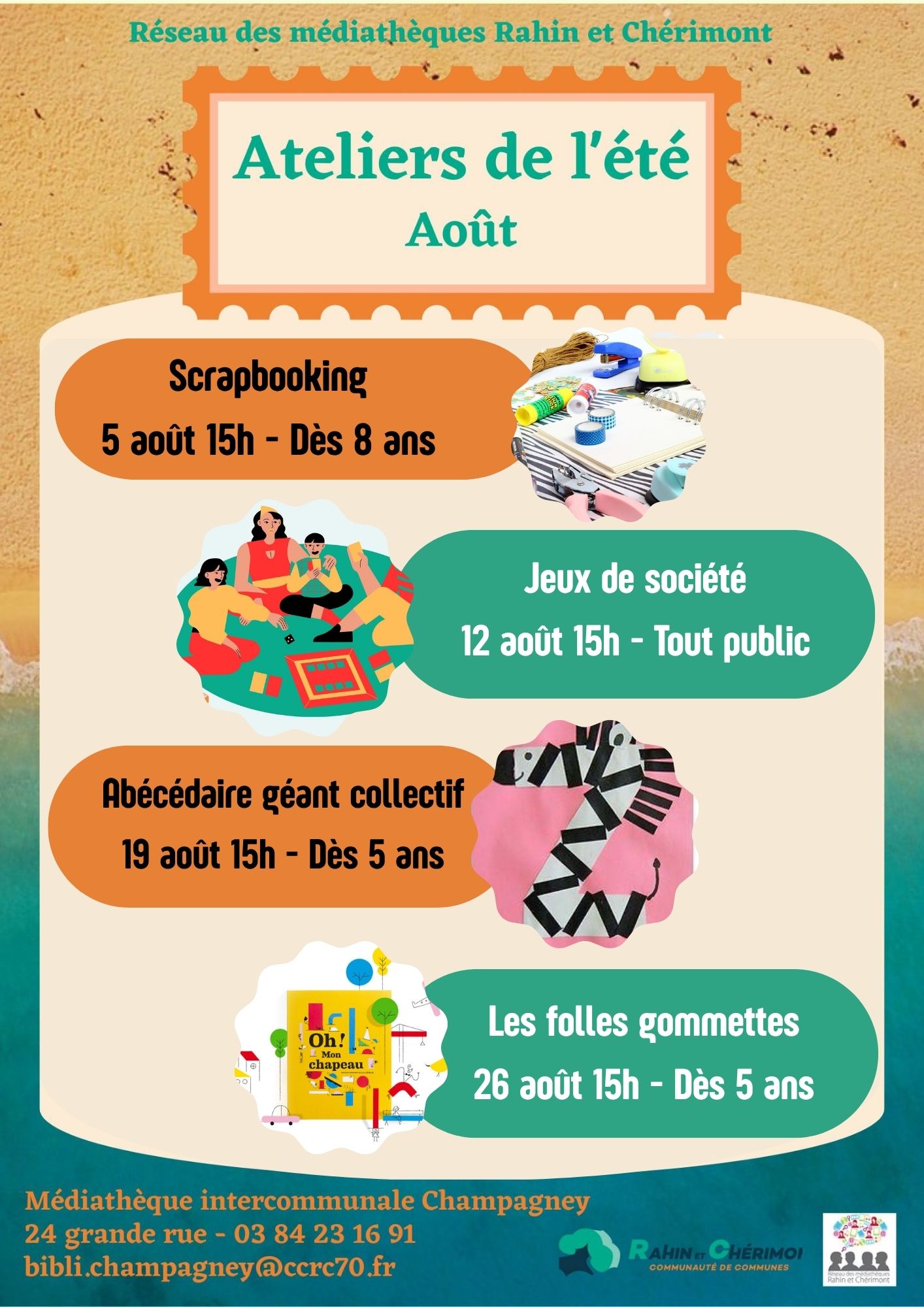Animation m�diath�que - "Ateliers de l'�t� ao�t"
