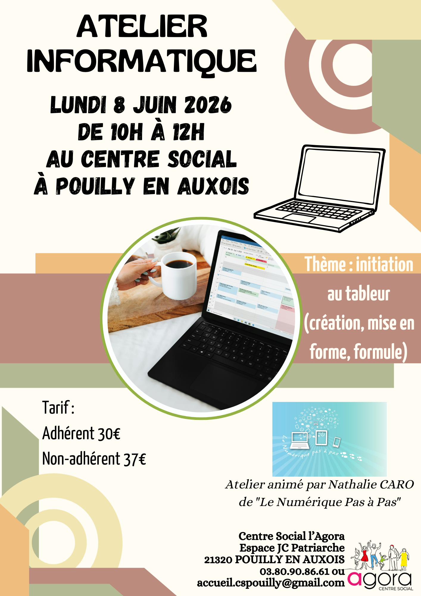 Atelier informatique – Initiation au tableur