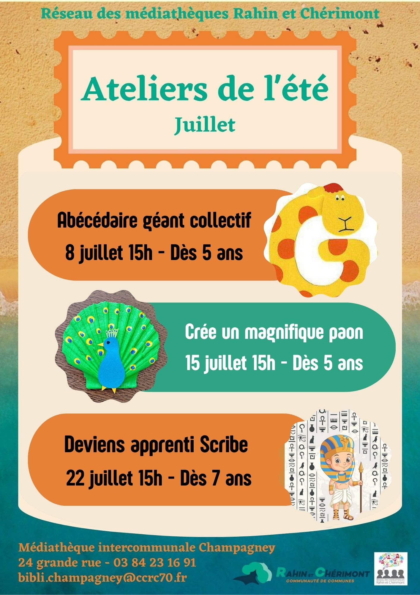 Animation m�diath�que - "Ateliers de l'�t� juillet"