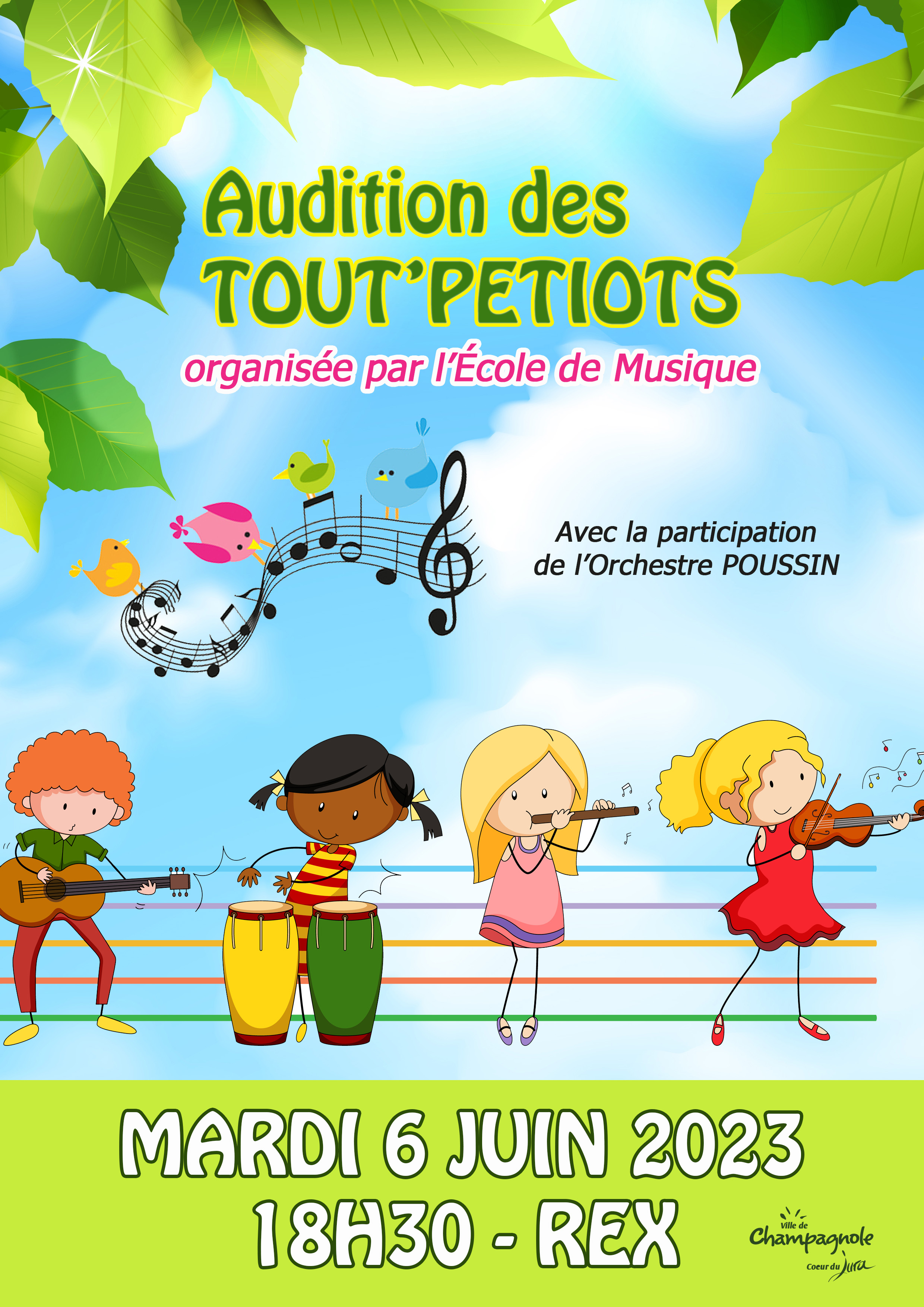 affiche audition tout'petiots 2023