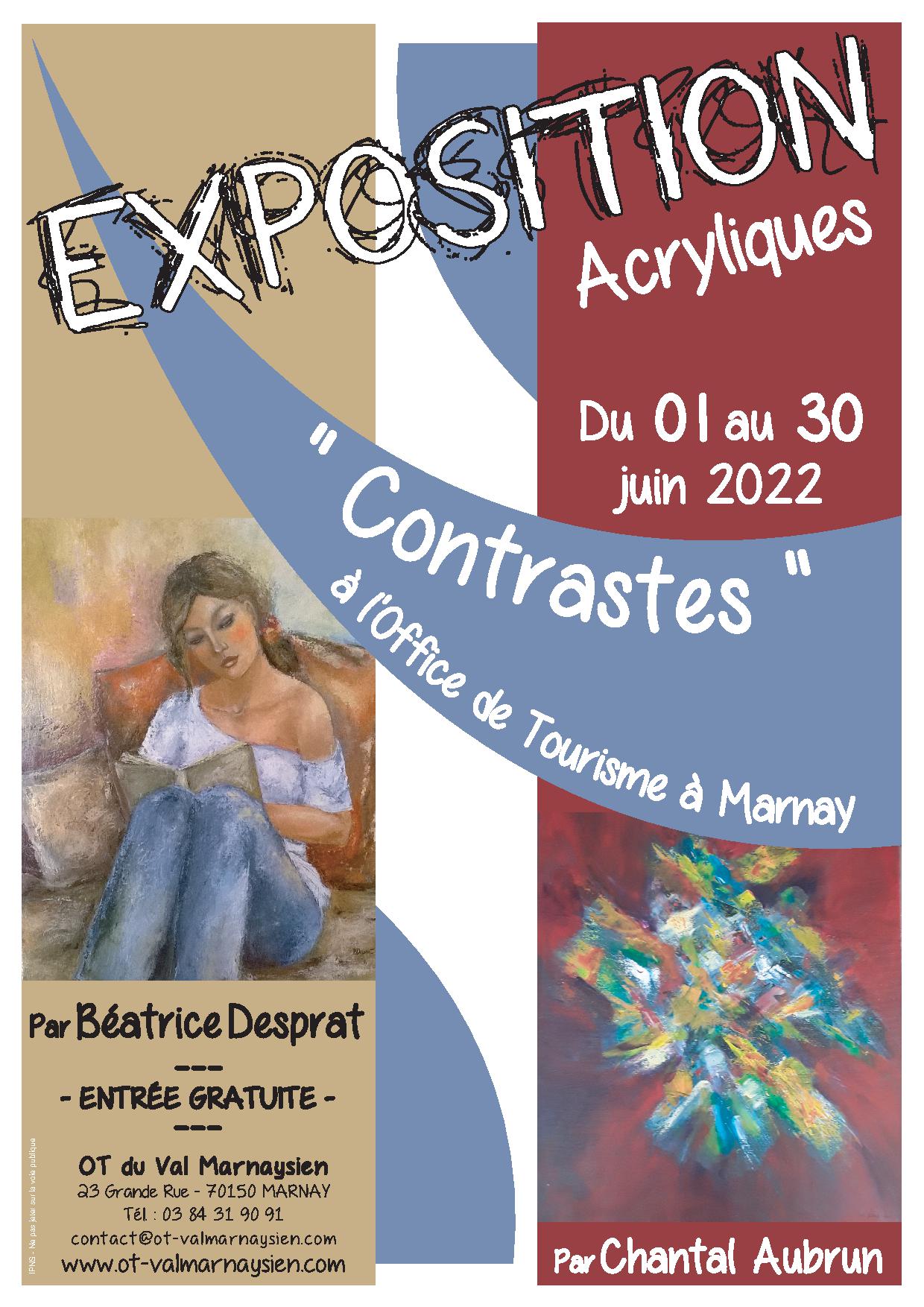 Expositions acryliques "Contrastes"