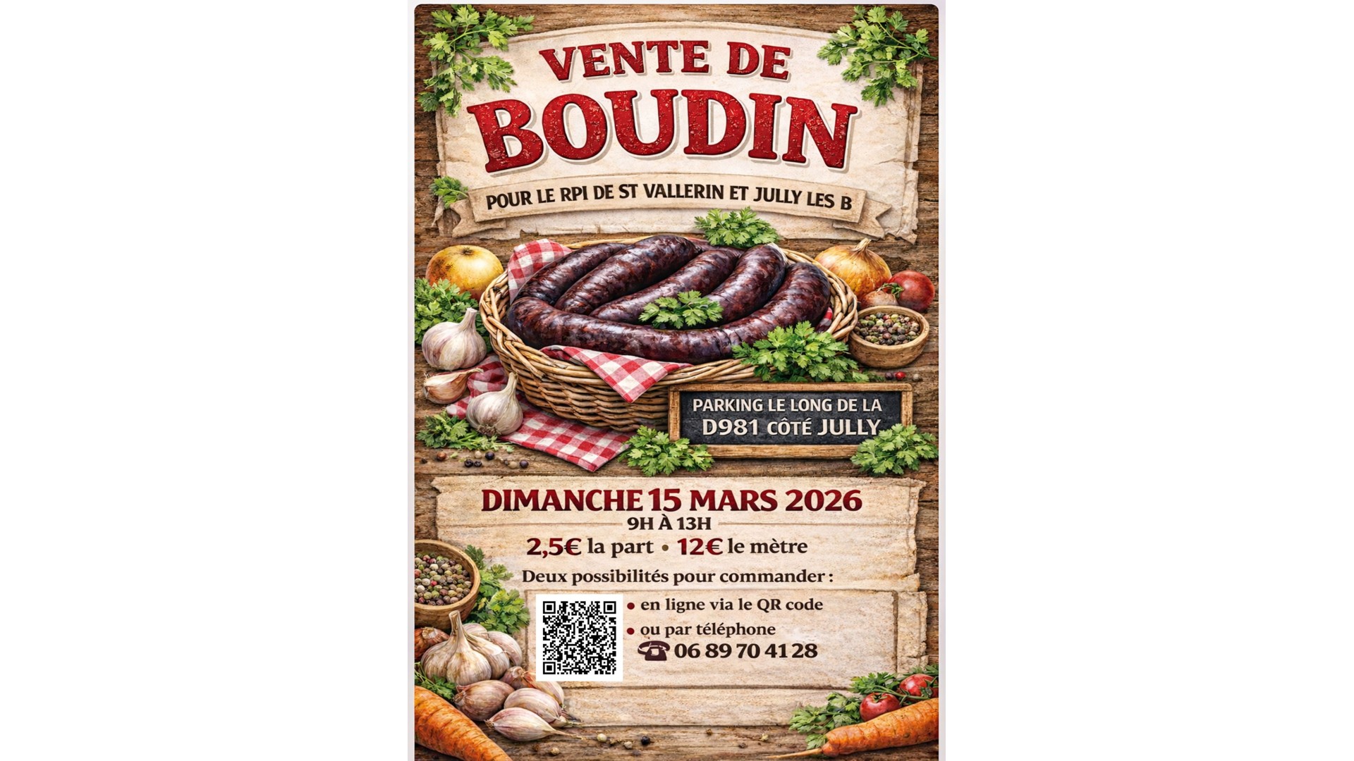 Vente de boudin fabrication artisanale