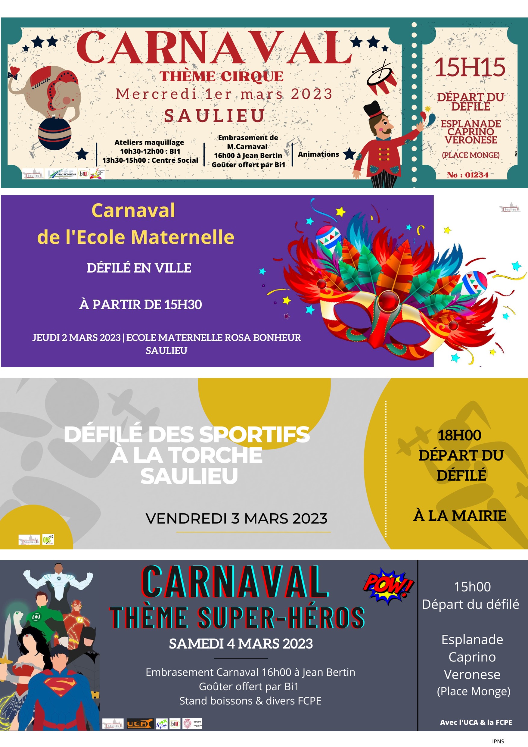 affiche carnaval 2023