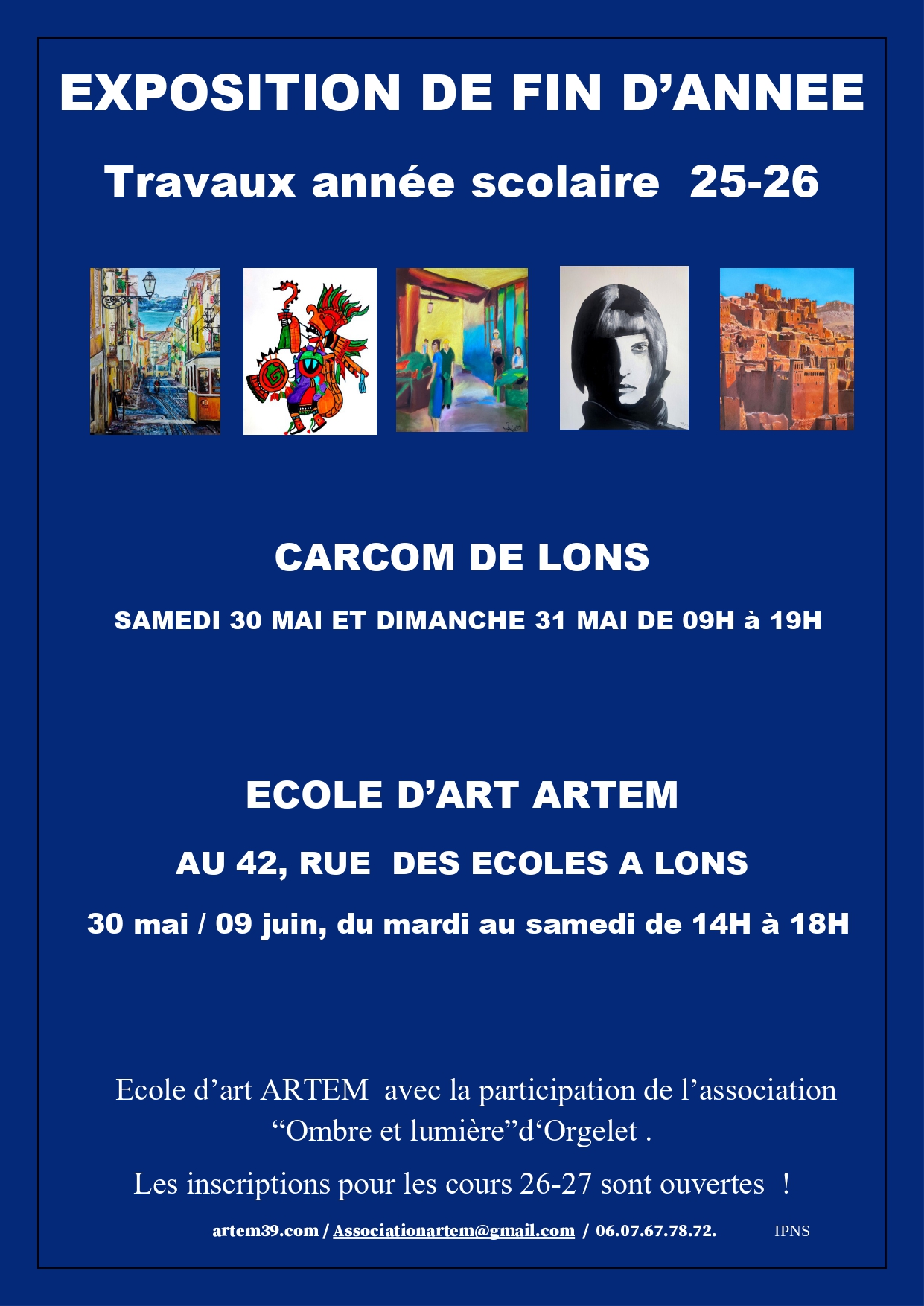 Exposition de fin d'année de l'école Artem