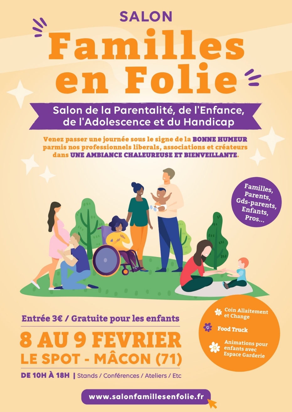 Affiche famille en folie Macon 2025