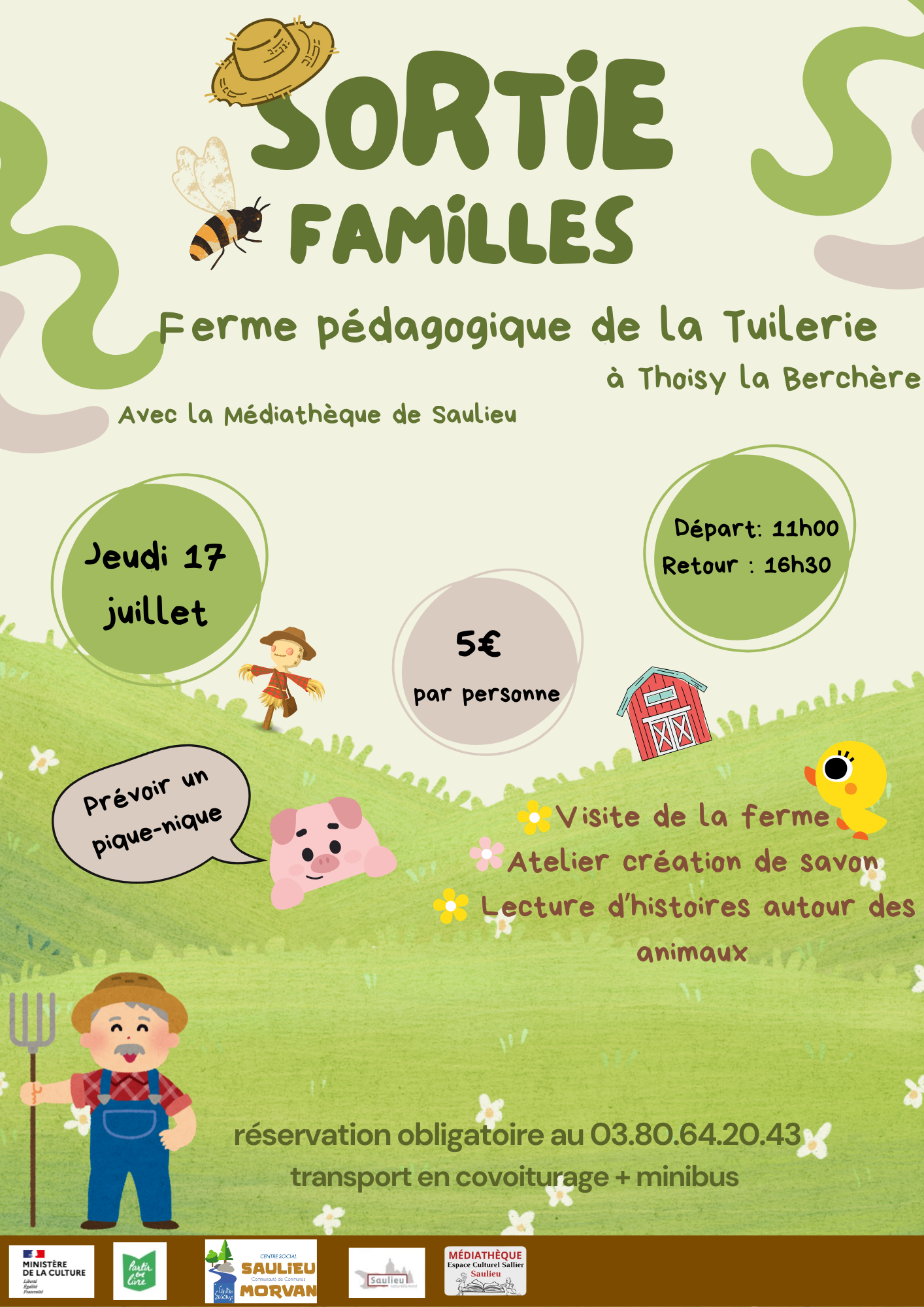 Affiche Évènement Fête Ferme Pédagogique Simple Collage Photo Coloré - 1