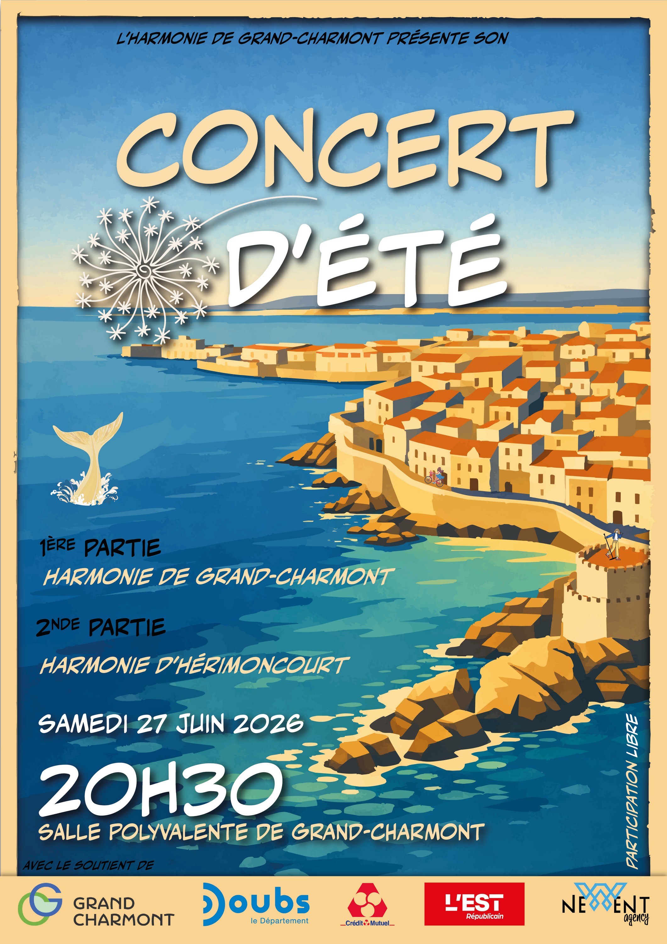 Concert d'été 2026 Harmonie Grand-CHarmont
