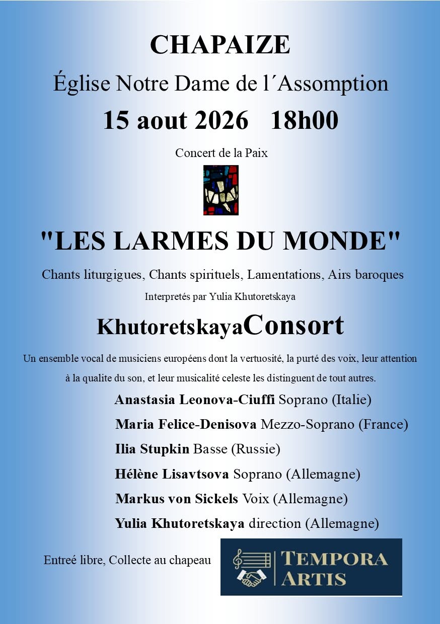 Concert de la paix "Les Larmes du Monde"