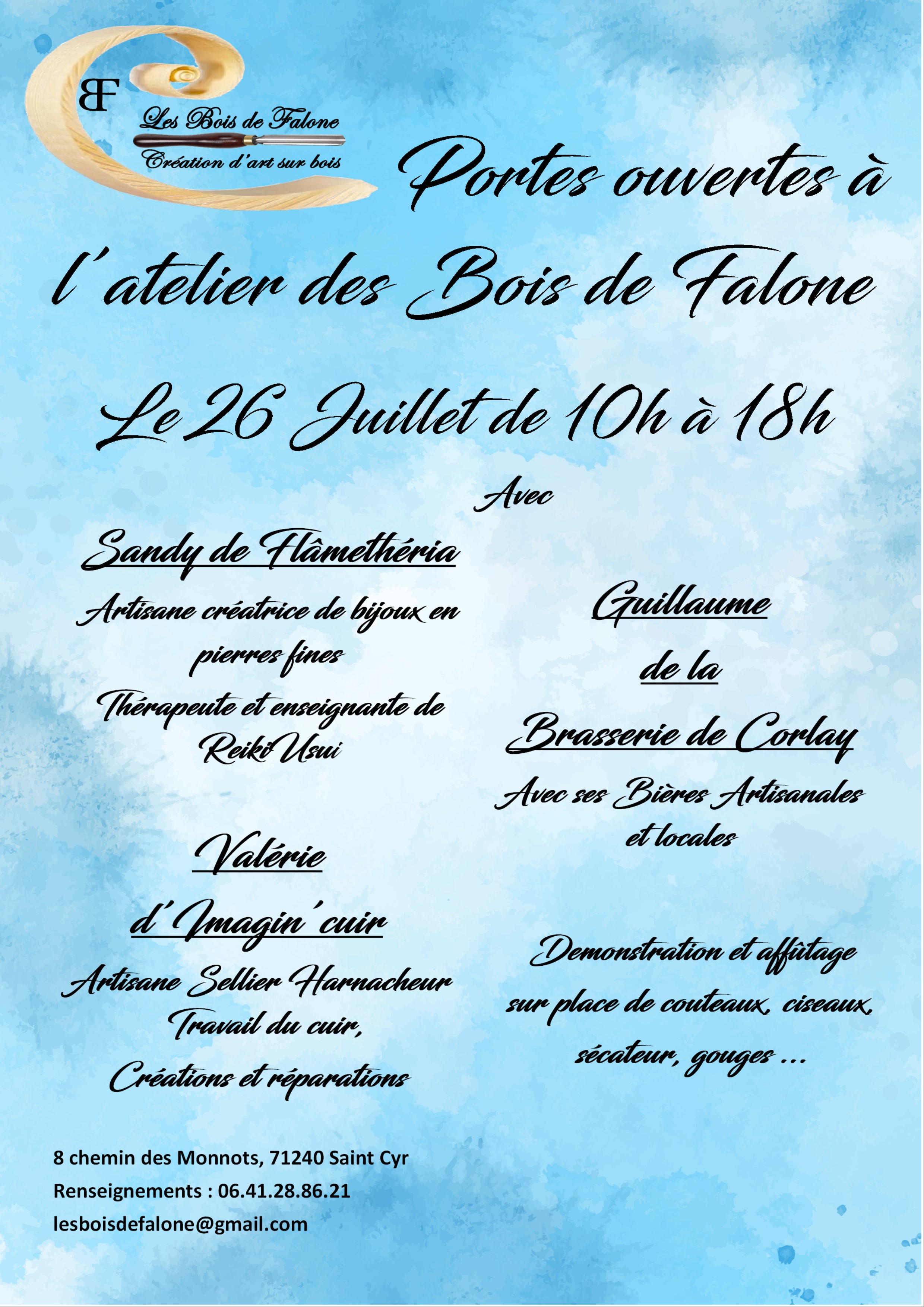 affiche ouverture atelier juillet 2025