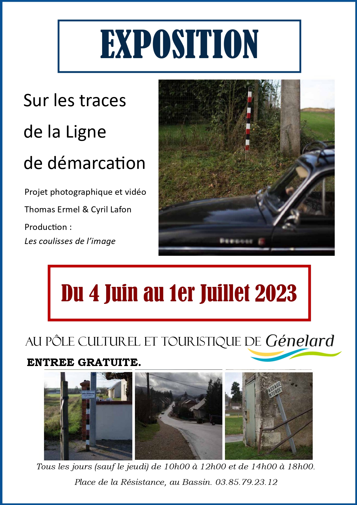 Affiche exposition Sur les traces de la ligne de démarcation