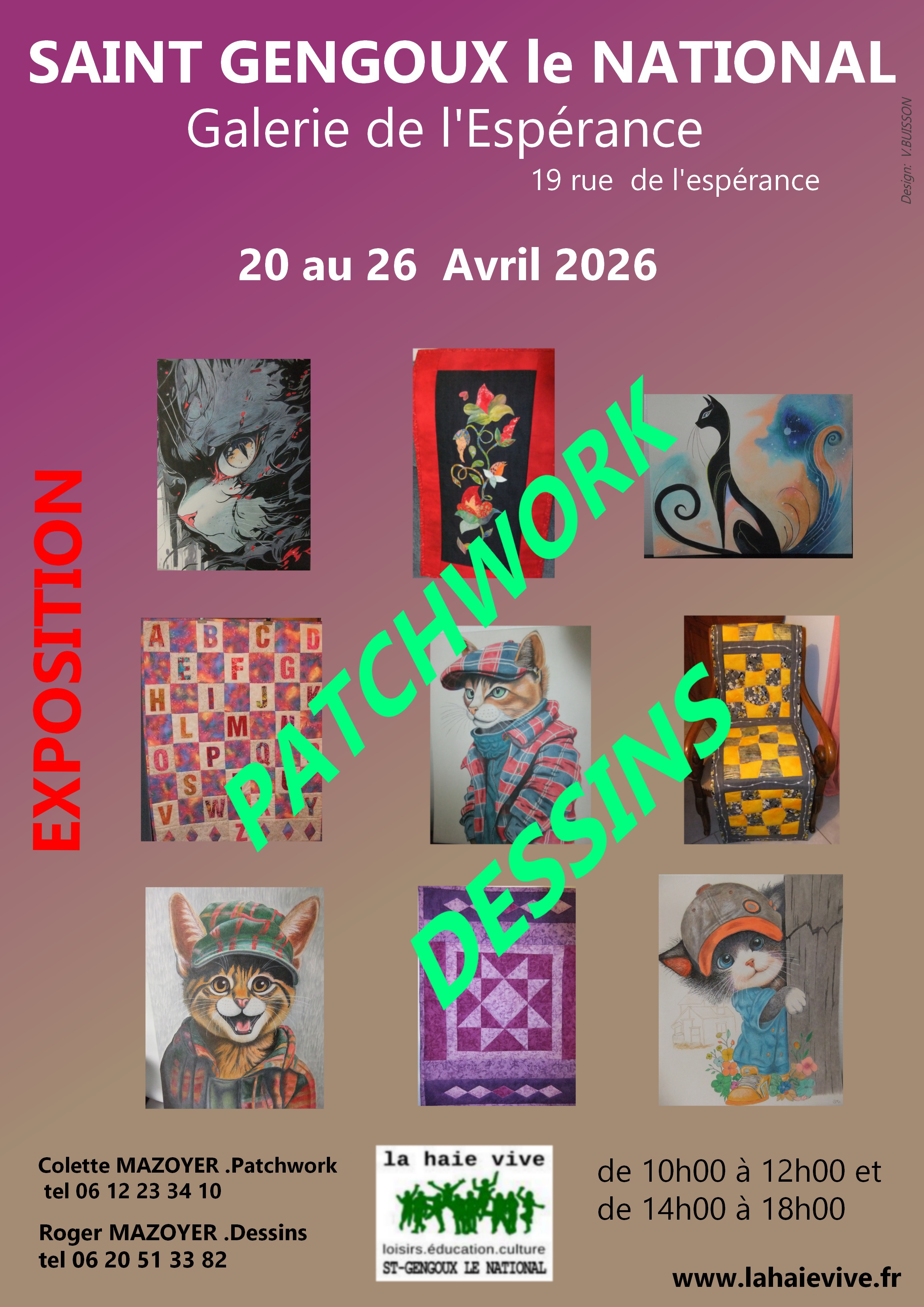 Exposition.. Patchworks et dessins...