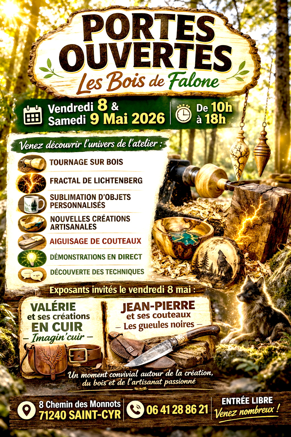 Portes ouvertes à l'atelier des Bois de Falone