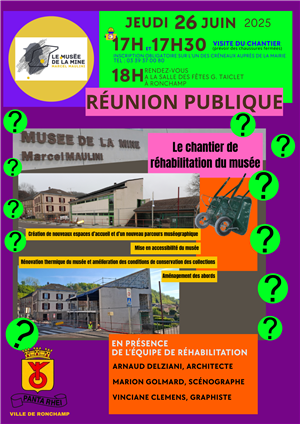  Réhabilitation du Musée de la Mine Marcel Maulini : visites de chantier et réunion publique