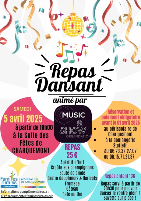 affiche soirée dansante