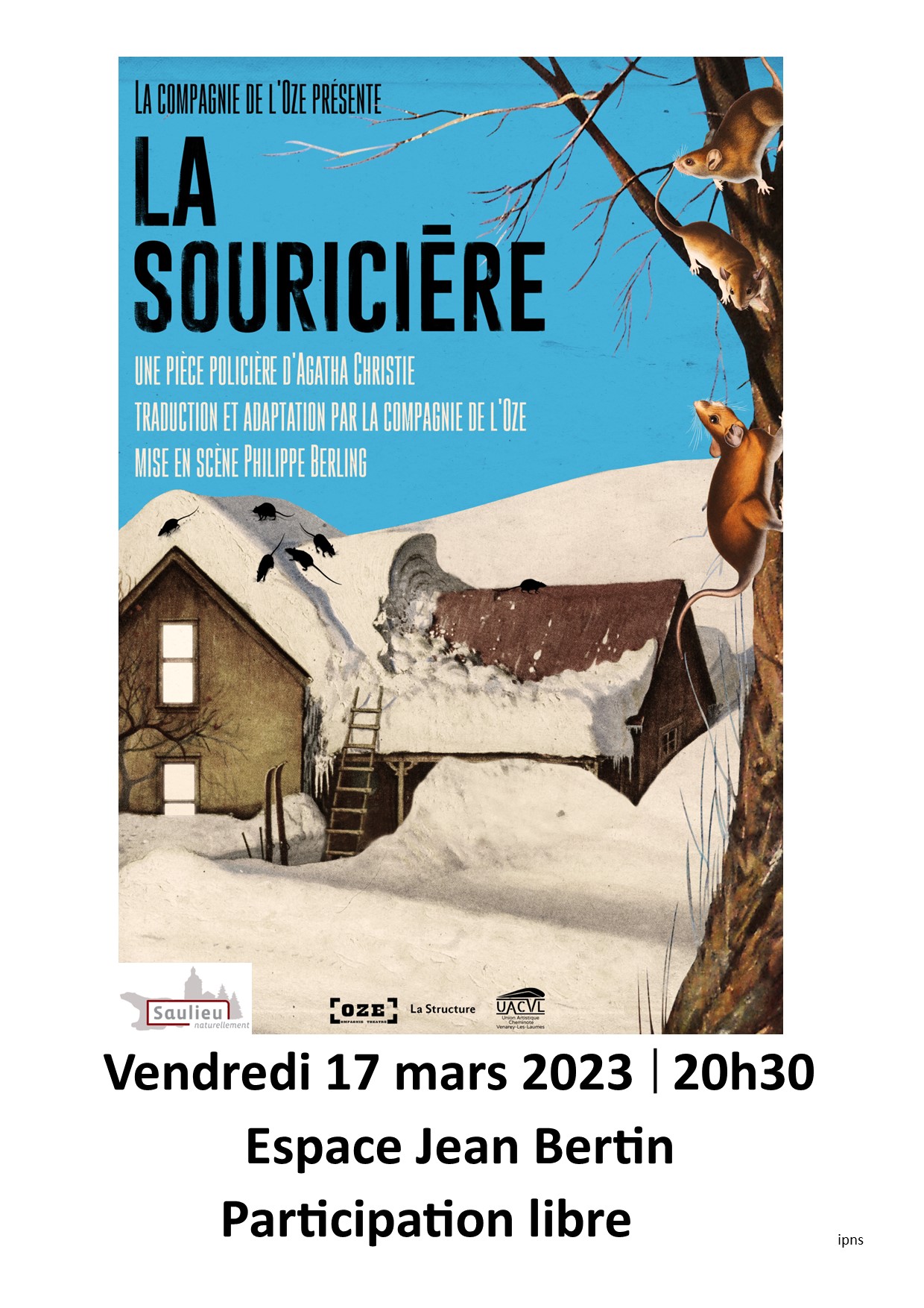 affiche théâtre souricière 2023