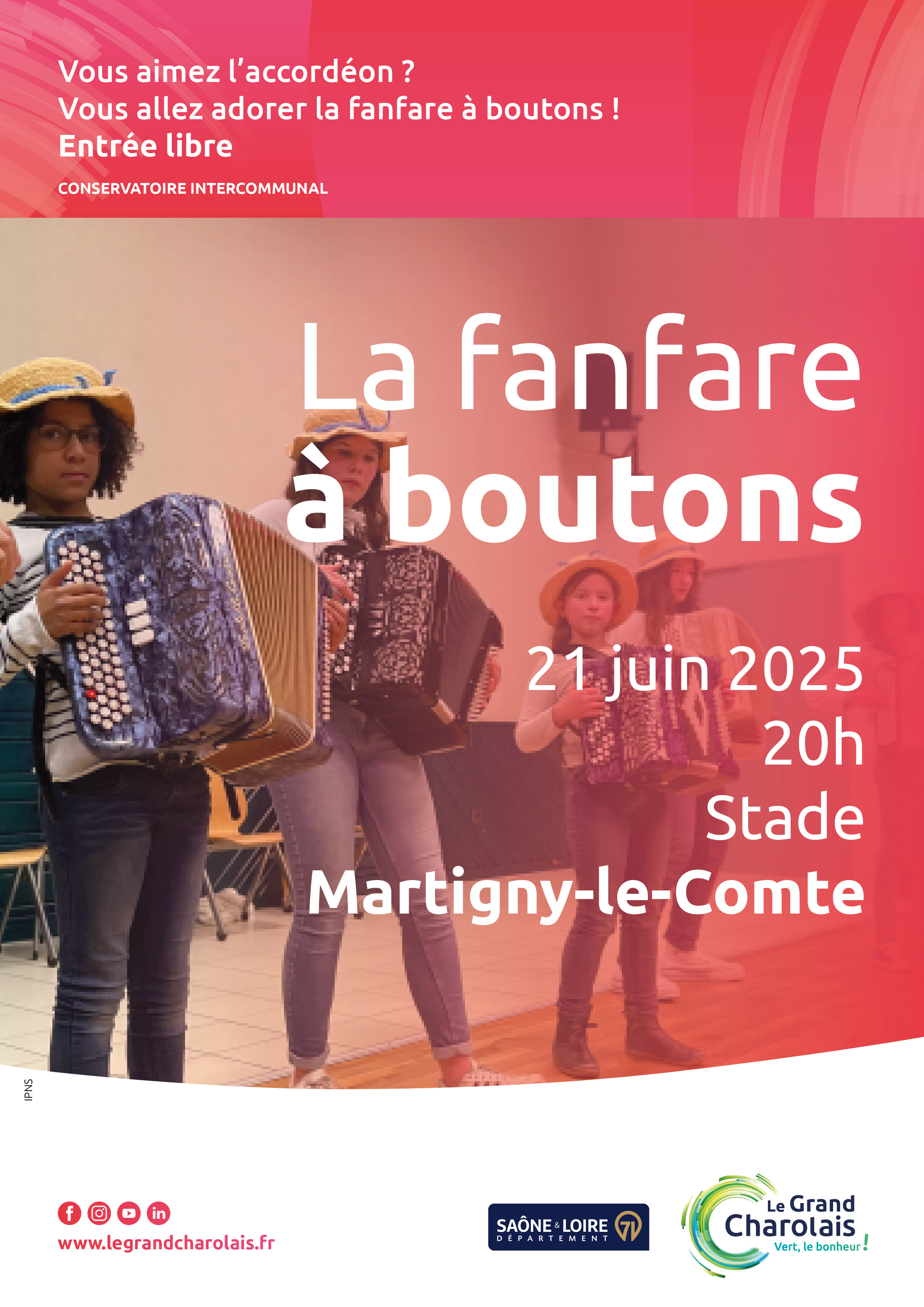 Affiche Concert «La fanfare à boutons»