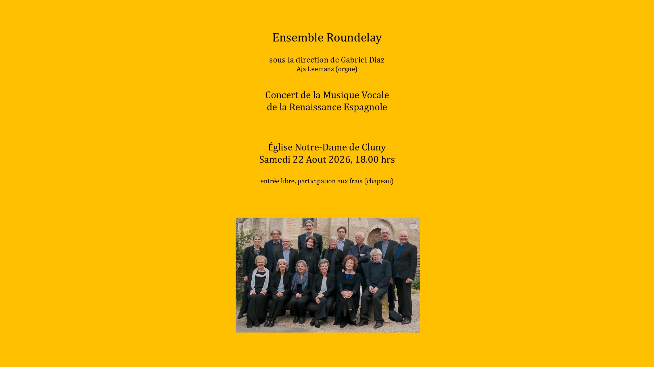Concert de la musique vocale de la Renaissance