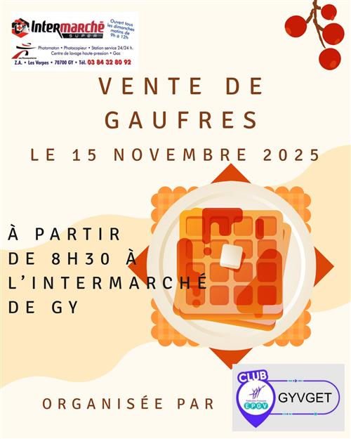 Vente de gaufres au profit de GYVGET