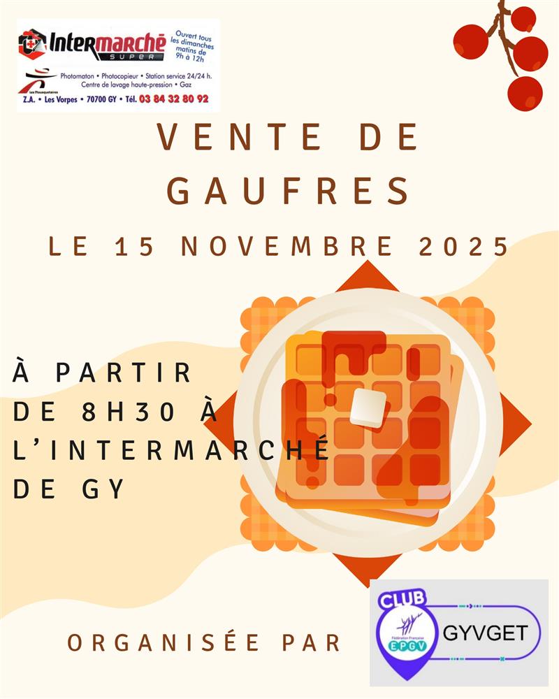 Vente de gaufres au profit de GYVGET