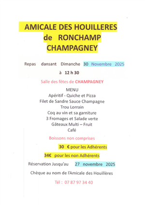 Repas dansant de l'Amicale des Houillières