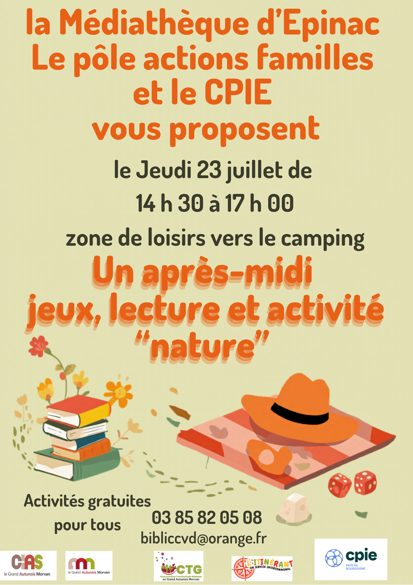 Après-midi jeux lecture et animations nature