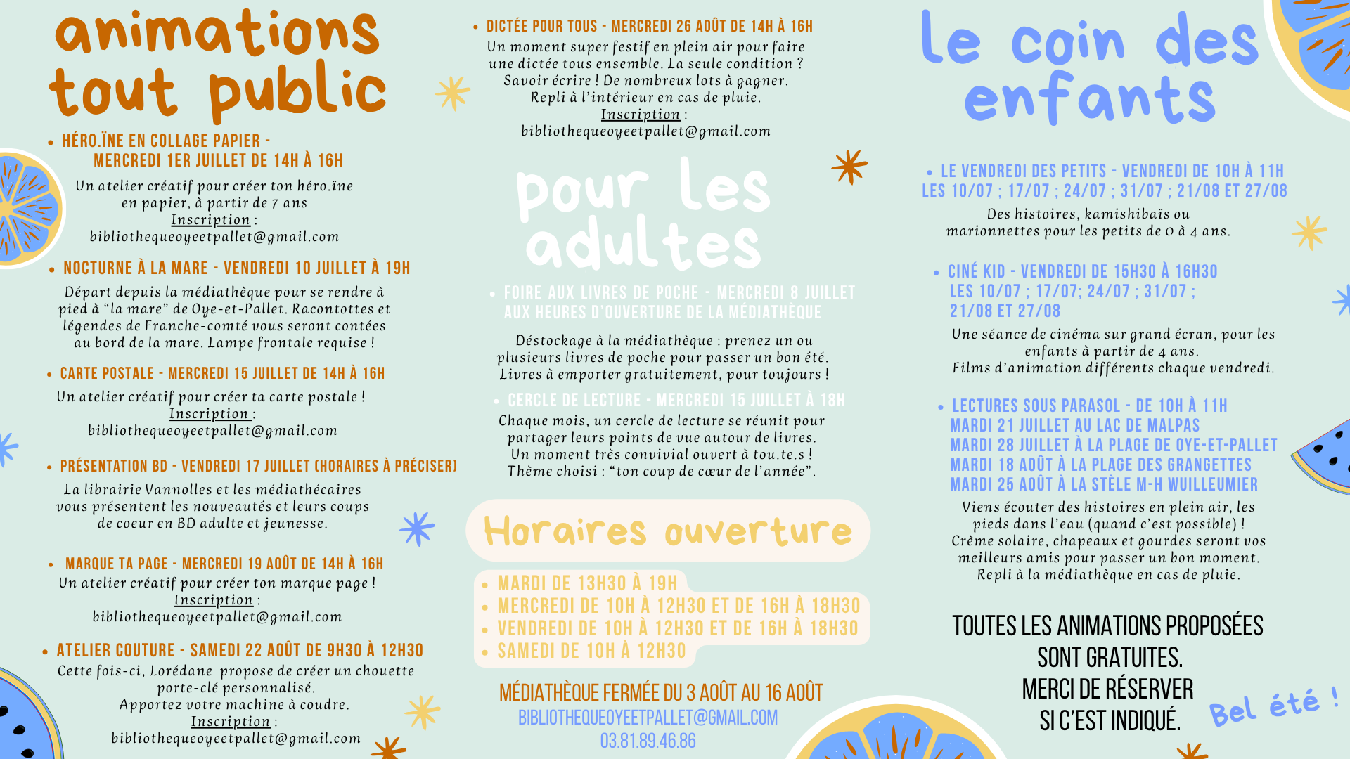 Animations Estivales