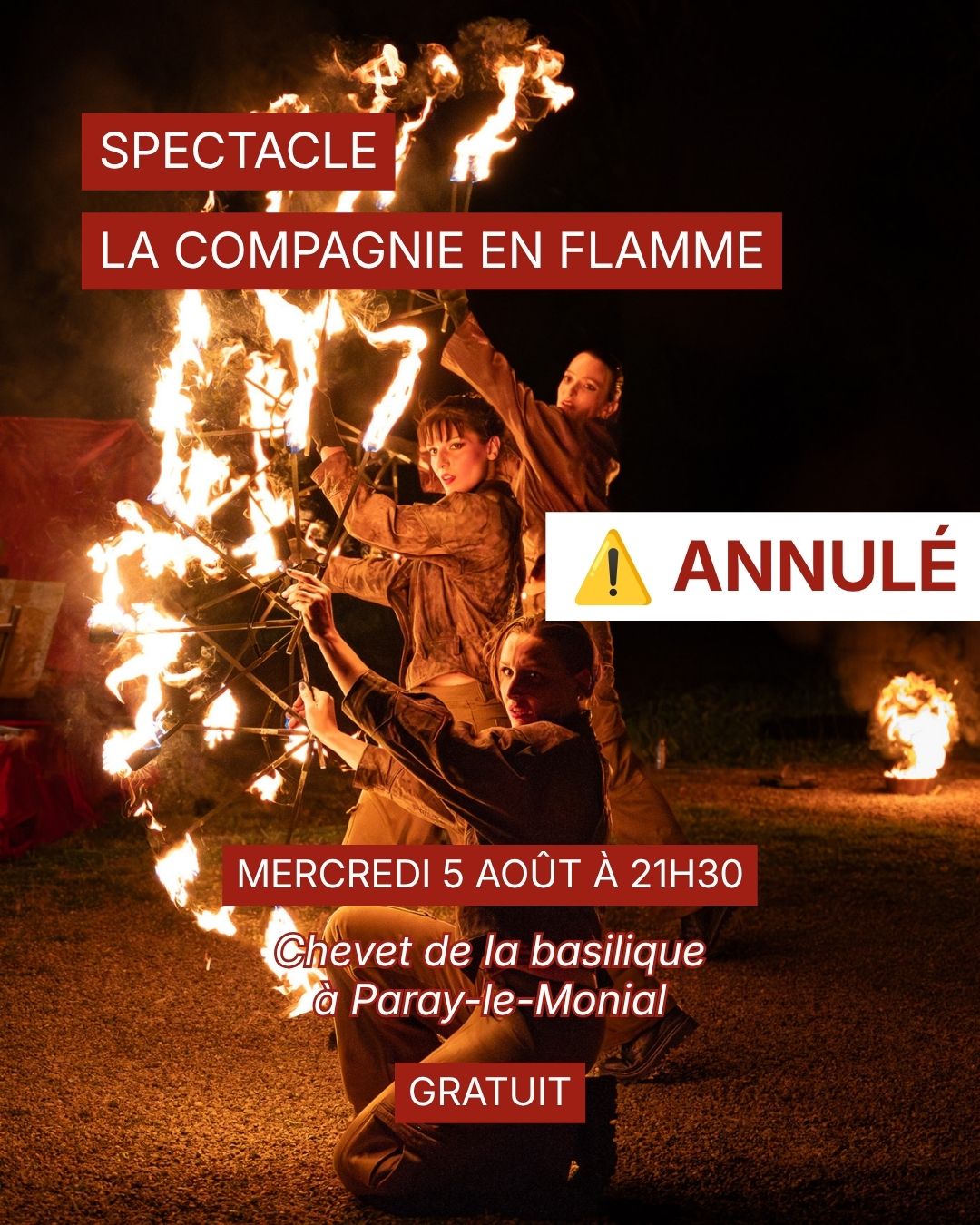 ANNULE (REPORT 30 AOÛT) Spectacle "Femmes" de La Compagnie en Flamme
