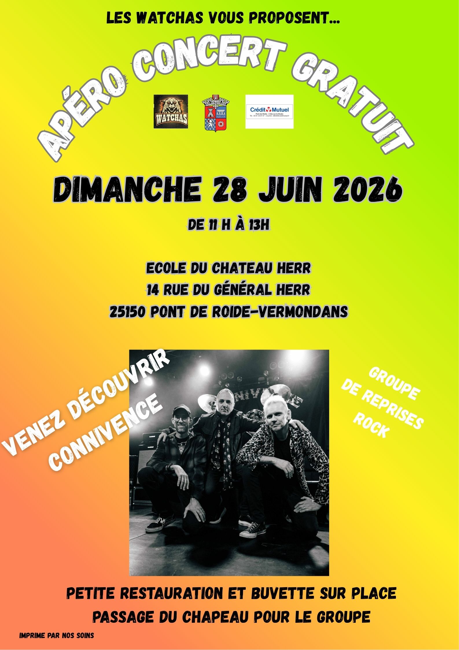 Apéro concert à Pont-de-Roide Vermondans
