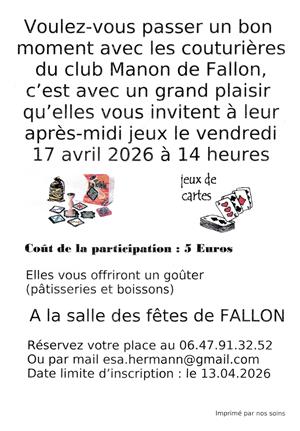 Après-midi jeux de société