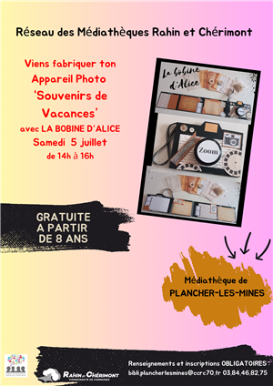 Atelier Appareil photo "Souvenirs de vacances"