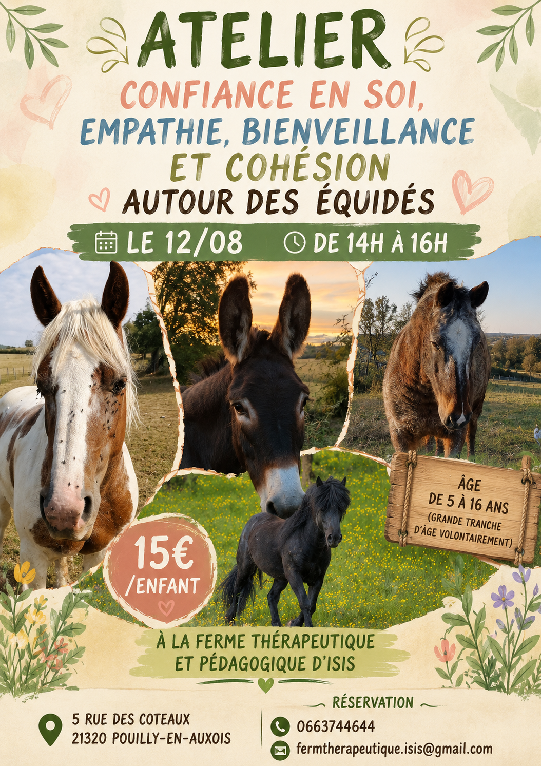 Atelier confiance en soi- Pouilly en Auxois