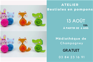 Atelier "Bestioles en pompon"